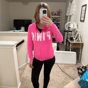 NWOT bright Pink Women's Hoodie by PINK Victoria's Secret small